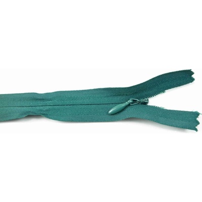 Nedeliteľný skrytý zips (3mm) rôzne farby - dĺžka 18 cm - 60 cm 18 cm Tmavo Zelená