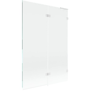 Mexen Lunar L параван за вана 2-крила десен 120 x 150 cm, прозрачен, бял - 897L-120-100-20-00-P (897L-120-100-20-00-P)