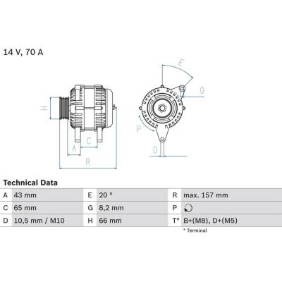 Alternátor BOSCH 0 986 038 740
