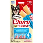 Inaba Foods Dog Churu Terrine - Лакомство за кучета, фин крем с Пиле и Сирене, 4 броя х 15 грама, Япония EUD523