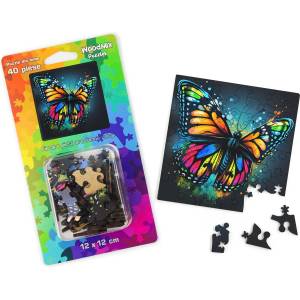 WoodMix Puzzles Дървен пъзел WoodMix, Животни, 40 части - Пеперуда (WM-P40-0039)