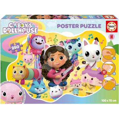 Educa plagát Gabby´s Dollhouse Poster a Fix lepidlo 250 dielov