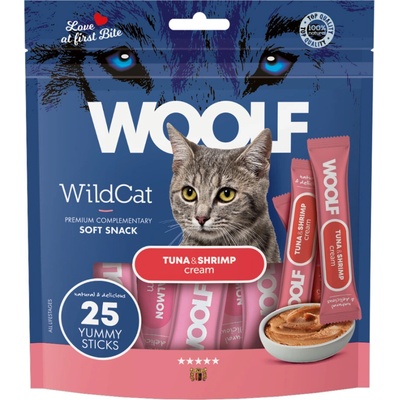 WOOLF Snack WOOLF WildCat Cream Regular Tuna&Shrimp 25 x 14 g