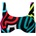 PUMA 701237626 bikini top - Multicolor (Multi Colour)
