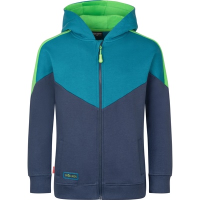 TROLLKIDS Детско яке за тренировка Trollkids Kid's Flekkefjord Jacket Training jacket - Mystic Blue / Dark Marine / Fresh Green - размер 98 (EU) (704-5511-0211)
