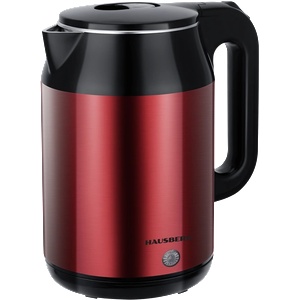 Hausberg HB-3623RS 2, 2L червен стоманен чайник с двойна стена (HB-3623RS) Електрически кани