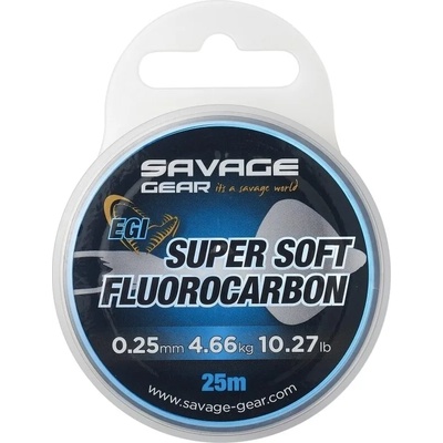 Savage Gear Super Soft Fluorocarbon EGI Pink 0, 25 mm 4, 66 kg 25 m