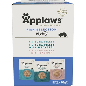 Applaws Fish Selection Консерва за котки, рибен избор в желе 12 x 70 г