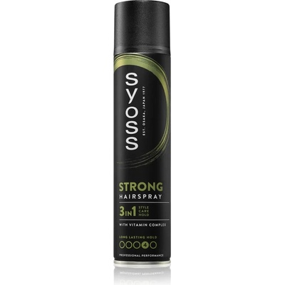 Syoss Strong Hold Hairspray лак за коса със силна фиксация 3 в 1 300ml
