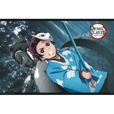 Plagát, Obraz - Demon Slayer: Kimetsu no Yaiba - Tanjiro Kamado & Sakonji Urokodaki, 91.5 × 61 cm