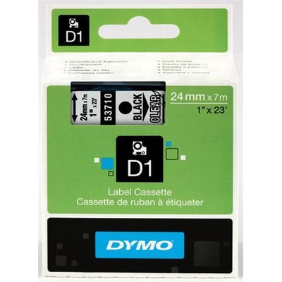 páska DYMO 53710 D1 Black On Transparent Tape (24mm) (S0720920)