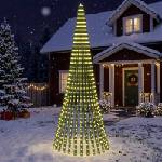 vidaXL LED Коледна Елха 370 см 1008 LED светодиода Топло бяло Стомана (42050856)