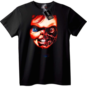 NOONEBRAND Тениска Разделено Лице на Chucky - 5XL, Black