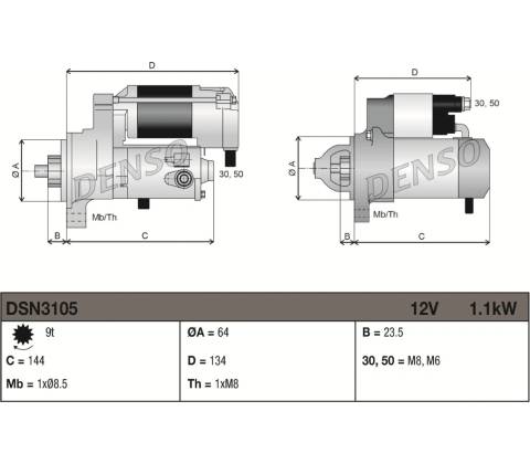 Startér DENSO DSN3105