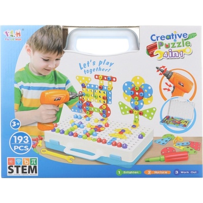 Lamps Stavebnice šroubovací s vrtačkou 193 ks