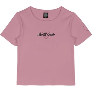 Santa Cruz Дамска тениска Santa Cruz Women's Love Script Front T-Shirt - Universal Pink - размер 14 (UK) (916-5115-0215)