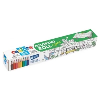 CARIOCA - Комплект цветни моливи с руло - Джунгла (42978)