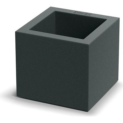 Prosperplast Plastový květináč CUBLASO SQUARE tmavě šedý, 38 cm
