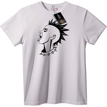NOONEBRAND Тениска Бодлив Кос и Звезда - L, White