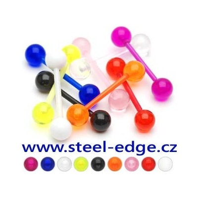 Steel Edge piercing v jazyku SEHBJBXA černá