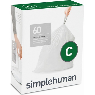 Simplehuman Sáčky 10-12 L typ C zatahovací 3 x 20ks 60 sáčků 15 µm CW0252-1