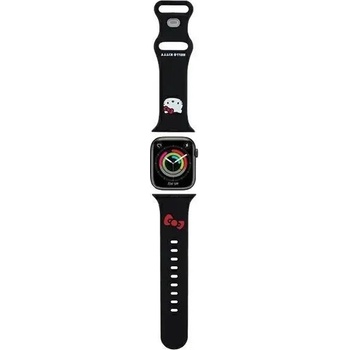 Hello Kitty Каишка Hello Kitty Silicone Kitty Head за Apple Watch 38/40/41mm, черна (Hel000052-0)