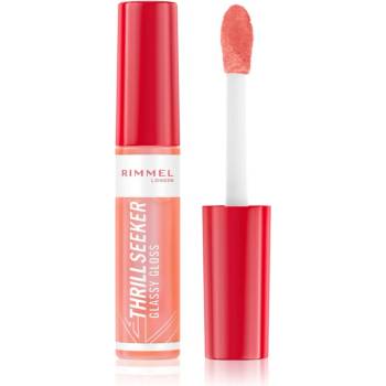 Rimmel Thrill Seeker Glassy Gloss блясък за устни за по-голям обем цвят 250 Peachy Vibes 10ml