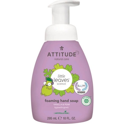 Attitude Little leaves detské penivé mydlo na ruky s vôňou vanilky a hrušky 295 ml
