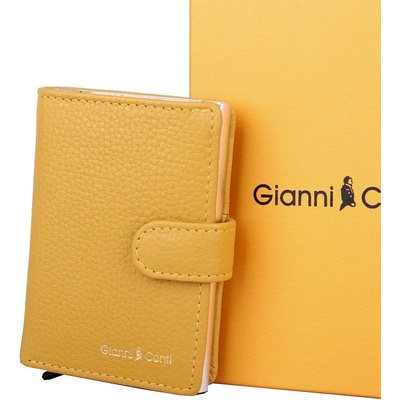 Gianni Conti pouzdro na platební karty či doklady žluté