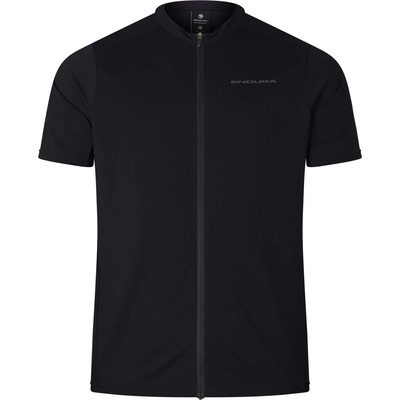 Endura Мъжка фланелка с къс ръкав за колоездене Endura Loop S/S Zipped Jersey Cycling jersey - Black - размер M (056-3535-0213)