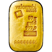 Valcambi zlatý slitek litý 50 g