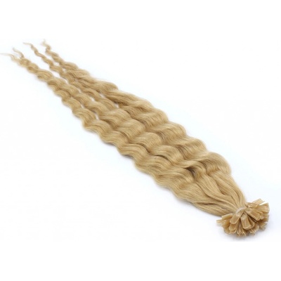 50cm vlasy pro metodu keratin 0,7g/pr. kudrnaté přírodní blond