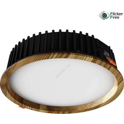 APLED - LED Лампа RONDO WOODLINE LED/18W/230V 4000K Ø 26 см пепел масивнo дървo (AP0193)