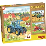 HABA Детски пъзел 3 в 1 Haba - Трактори (300444) - ozone