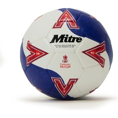 Mitre Футболна топка Mitre FA Cup 2025 Footballs - White/Blue