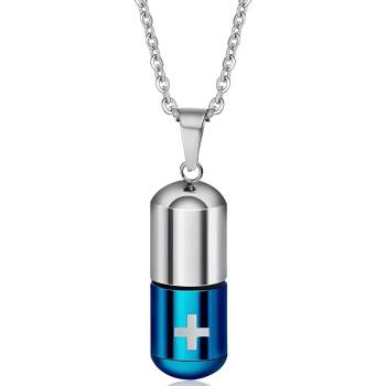 HARAHU Колие pi-25922 - Сребристо / Синьо kp25922 (pi-25922)