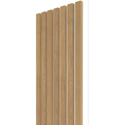 Wall Concept akustický panel Dub rustic, biely filc + MDF, 2750 x 285 x 21 mm 0,78m²