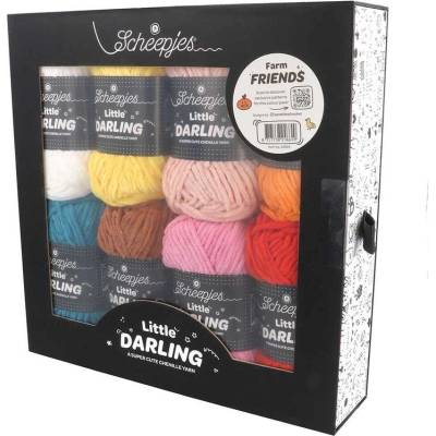 Sada háčkovacích přízí Little Darling - Farm Friends (8×25 g)