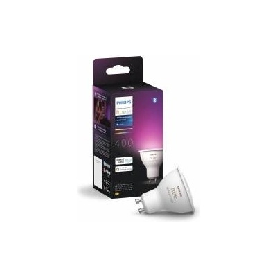 Philips White & Color Ambiance GU10 LED spot pack of 2 (400 lm), dimmable LED lamps for the Hue lighting system with 16 million colors, smart light control via voice and app - 8720169229815
