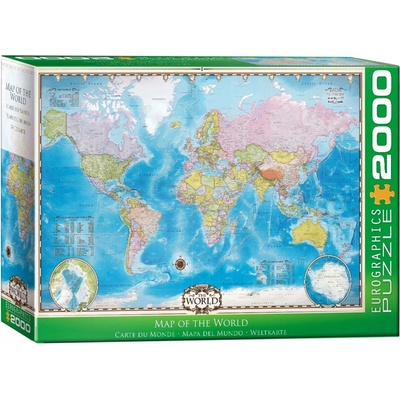 EuroGraphics Mapa světa 2000 dílků
