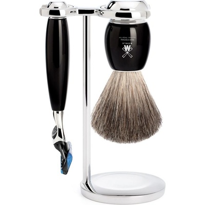 Mühle Vivo Set Fusion Pure Badger, Black Resin