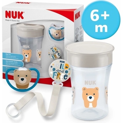 Nuk set Magic Cup Space béžová