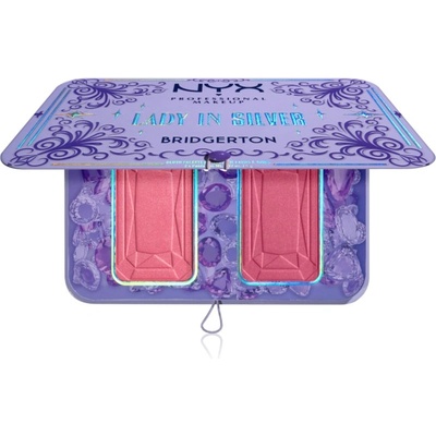 NYX Professional Makeup Bridgerton Royal Blush палитра с ружове цвят 02 Lady In Silver 2x5 гр