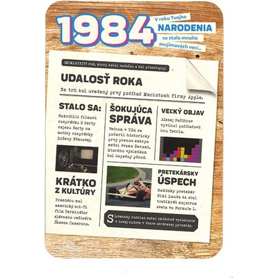Blahopřaní 1984 - slovensky, variant B