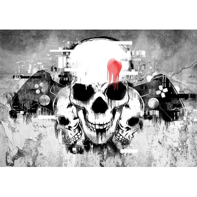 Postershop Fototapeta vliesováGamepad & Skull rozměry 368x254 cm