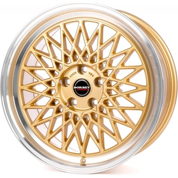 BORBET B 8x18 5x112 ET45 gold lip polished