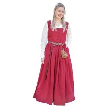 Outfit4Events Středověké bez rukávů Lene ramínka červená