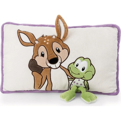 Nici Green René srnec a Fridolin žába polštář 43x25