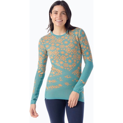 Smartwool Дамска термо блуза с дълъг ръкав Longsleeve Smartwool Intraknit Thermal Merino Baselayer Pattern Crew cascade