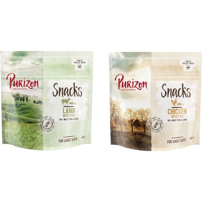 Purizon Snacks kuracie & ryby / jahňacie & ryby 2 x 40 g